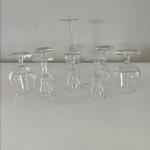 Mini aperitif / cordial glasses (6) plus 2 mini brandy snifters